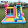 Çocuklar için toptan şişme kabarık kale 4x2.5x2mh (13.2x8.2x6.5ft) Jumping Kaleleri Bouncer Slayt Çocukları ile Sıçrama Evi