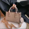 Женские дизайнеры On The Go East West кошелек PM выходные холщовая большая сумка с круглым кошельком для монет дизайнерская роскошная сумка сумки на ремне