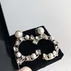 2022 Topkwaliteit Charm Dangle Drop Earring met sprankelende diamant en parel voor vrouwen bruiloft sieraden cadeau hebben doos stempel PS4113287r