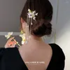 Grampos de cabelo vintage borla vara pauzinhos para mulheres chinês hanfu acessórios franja pérola floral hairpin garfos metal jóias