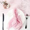 Table Napkin A Set Of 40 Napkins 50x50cm Green For Wedding Boho Gauze Christmas Party Thanksgiving Easter Day Cocktail Decorations