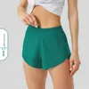 hotly hot ll shorts womens yoga shorts outfits with exercise fitness wear lu short pants girls running elastic pants sportswear pockets lu88248