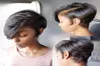 Perucas de cabelo humano sem cola para mulheres negras brasileiras retas peruca frontal ajustável pré-arrancada base de seda renda frontal inteira 2421528