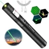 Green Pointer Long Range Laser High Taschenlampe Wiederaufladbarer Power Pointer USB mit Sternkappe Einstellbarer Fokus Geeignet zum Wandern