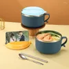 Dinnerware Lunch Ox With Handle Round Japanese Insulated Thermal Custom Office Stainless Steel Instant Noodle Bowl