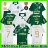 24 25 Fan Player Palmeiras DUDU Maglie da calcio 2024 Home verde BRENO LOPES RONY G.GOMEZ Maglia Away D.Barbosa LUCAS LIMA G.MENINO MINA G.VERON kit per bambini uniformi da calcio