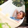 Modesta Latte Organic Cotton Single Classic Hammock Freight Free Camping Outdoor Furniture Sleeping 240306