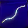 Lifeng Jewelry Ice Out Luxury 925 Silver Diamond Bracelet D VVS Moissanite Tennis Link Chain Hip Hop Polel