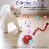 猫のローリングボールバードチャープインタラクティブキャットおもちゃモーションセンサーキャットおもちゃボールランダムローリングペット子猫ティーザーロングテール240227