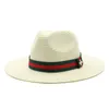 Summer Men And Women Sun Hats Panama Top Hats Straw Woven Small Fresh Beach Caps Versatile Sun Protection