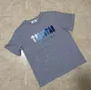 رجال tshirts trapstar t قميص مصمم قصير خطاب تطريز فاخر أسود أبيض رمادي قوس قزح اللون الصيفي ألعاب القطن الحبل القطن أعلى كم قصيرة الأكمام