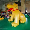 wholesale 8mH (26ft) inflatable yellow dog christmas dogs balloons toys Squating on the ground for party decoration Pet shops and pets hospitals advertising