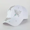 Nouveau visage tissu diamant papillon chapeau de baseball pour les femmes édition coréenne mode polyvalent parasol langue de canard chapeau de banlieue chapeau de protection solaire à la mode