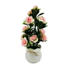 Dekorativa blommor Simulerade växt Artificial Bonsai Potted Flower Green Landscape Decoration for Office Home Realistic Plastic Desktop