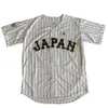 Maillots de baseball BG Japon 16 maillots OHTANI Vêtements de sport en plein air Broderie couture Rayures blanches noir Hip-hop Street culture 240305