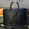 CLASSIC EPI water ripple black Genuine leather handbags briefcase mens business bags branded Design EXPLORER business shoulder bag295S