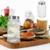 Dinnerware Sets Castor Seasoning Shaker Salt Pepper Bottle Lids Shakers Kitchen Glass Household Spice Bottles Plastic Gadget Container Gold