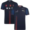 Costume de course de l'équipe rouge F1, Bull Racing, pilote néerlandais Verstappen, T-shirt à col rond, sport et loisirs, haut surdimensionné, nouvelle collection 2024