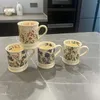 Coffee Pots Creative Mug Ceramic Mark Cups Breakfast Milk Tea Fruit Juice Couple Cup Artistic Oil Painting Drinkware