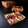 simple seven lovers ring box leopard printing pedant box fashion necklace package special jewelry case trend earring studs box rib265j