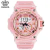 SMAEL Reloj deportivo digital para mujer Reloj electrónico de cuarzo con pantalla de doble núcleo LED Relojes impermeables Reloj de pulsera informal para estudiantes Reloj para niña 20225Y