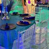 Sedia da pranzo in plastica trasparente per eventi Tiffany Chiavari in resina di cristallo acrilico trasparente all'ingrosso per matrimoni e banchetti