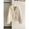 Grass Women's Fox för 2023 Ny vinter och integrerad Young Mid Length Fur Coat Haining 5757