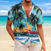 T-shirt da uomo Camicia per uomo Casual Moda Estate Manica corta Top Bottoni T-shirt stampata Tessuto morbido Pullover Ropa De Hombre