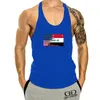 Men's Tank Tops Cotton O-neck Custom Printed Men Top Iraqi American Half Iraq America Flag Women