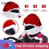 Casquettes de cyclisme, casque de père noël, couverture de moto de noël, chapeau de sécurité complet, casquette de course de noël, décor joyeux