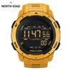 North Edge Men Digital Watch Men's Sports Watches Dual Time Pedsepeter Clock Clock Cloving 50m Watch Digital Watch Clock334S