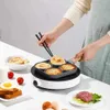 Egg Frying Pan Nonstick Pancake Pans 4Hole Cookware Burger Ham Suitable for Gas Stove Induction Cooker 240308