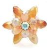 Brooches Wuli&baby Crystal Flower For Women Unisex 2-color Sparkling Lovely Little Flowers Brooch Pins Gifts