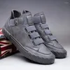 Sapatos Casuais Primavera Masculino Couro Sola Macia Feijão Moda Condução 9857