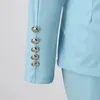 Conjuntos de pantalón de dos piezas para mujer, Blazers formales de negocios con doble botonadura, chaqueta y pantalones, conjunto de 2 piezas, trajes de pantalón elegantes para mujer 240226