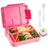 Servis 1330 ml Bento Box Adult Lunch Containers med 6 fack för vuxna/barn/småbarns bordsartiklar