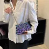 Borse da sera Borsa da donna con paillettes di lusso Pochette rosa di lusso Borsa a tracolla con catena per feste Borsa da pranzo femminile per matrimoni Nero Blu