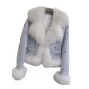 Haining 2023 New Autumn Winter Fashion Slim and Warm Fox Fur Coat för kvinnor med liten status Kort stil 398138