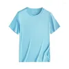 Herren-T-Shirts, 60 Modal, Frühling/Sommer, einfarbig, Rundhalsausschnitt, ausgehendes Kurzarm-T-Shirt, schnelles Haar