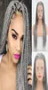 Synthetic Wigs Charisma Silver Grey Braided Lace Front Wig Part Box Braids With Baby Hair For Black Women9985945