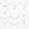 bijoux messis colliers designer messikas pour femmes bijoux collier Sika mode simple géométrie mobile trois diamant collier femme or rose double couche col