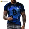 Men's T Shirts 2024 Fashion Bitcoin Graphic 3D Printed T-shirt Men Women Summer Casual Tshirt Hip Hop Harajuku Streetwear Overdimensionerad skjorta