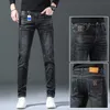 Jeans für Herren 2024 Frühling und Herbst Produkt Modetrend Stickerei Elastische Hautpflege Hochwertige Hose mit geradem Bein