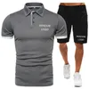 Men's Tracksuits Summer Set Comfortable Printed Polo T Shirt Beach Shorts 2PCS Hip Hop Street Fashion Jogging Casual Tracksuit Sports Suits