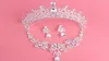 Scintillanti corone nuziali barocche collana orecchini set diademi accessori gioielli da sposa floreali set per feste di nozze S0063606192