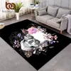 BeddingOutlet Tapis de Crâne de Sucre Grand pour Salon Floral Chambre Tapis antidérapant Tapis de Sol Gothique décor à la Maison alfombra Y20245k