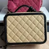 10A sac photo de haute qualité sac à bandoulière design sac à chaîne 21CM sac à bandoulière de mode compartiment intérieur en peau de vache caviar sacs de luxe pour femmes rose sac kaki avec boîte