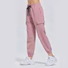 Lu Gunched Feet Cargo Casual Pants Women's Summer Ny avslappnad bekväma avslappnade byxor stora sportbyxor Kvinnor