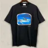 Tshirts masculins rhude tshirt château noix de coco de coco de coco de coco scénique décontracté lâche respirant à manches courtes