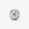 Ny ankomst 100% 925 Sterling Silver Planet Earth Clip Charm Fit Original European Charm Armband Smycken Tillbehör273G